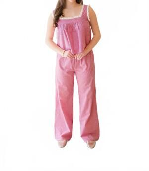 NEW NEEDII women's gingham pants in red